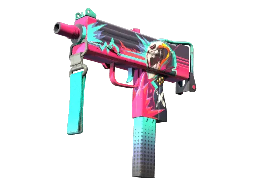StatTrak™ MAC-10 | Neon Rider (Well-Worn)