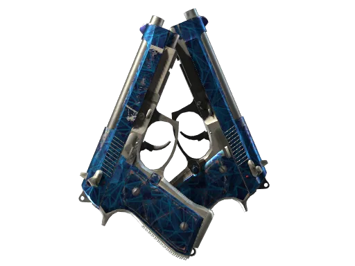 Dual Berettas | Cobalt Quartz (Well-Worn)
