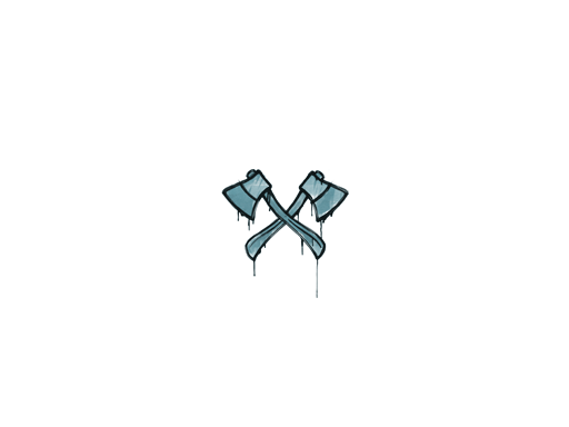 Sealed Graffiti | X-Axes (Wire Blue)
