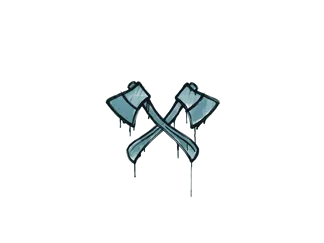 Sealed Graffiti | X-Axes (Wire Blue)