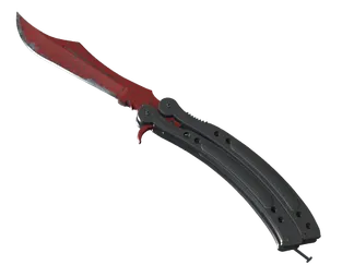 ★ Butterfly Knife | Crimson Web (Well-Worn)