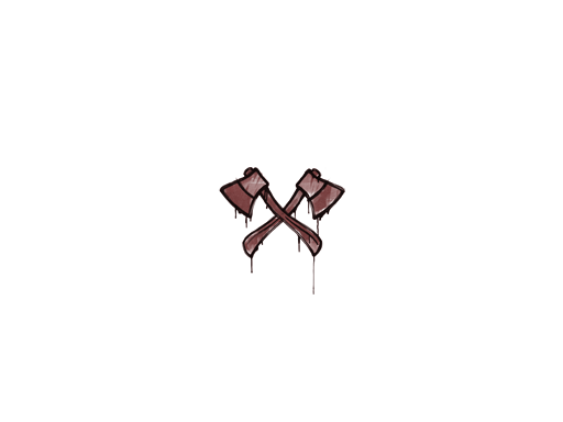 Sealed Graffiti | X-Axes (Brick Red)