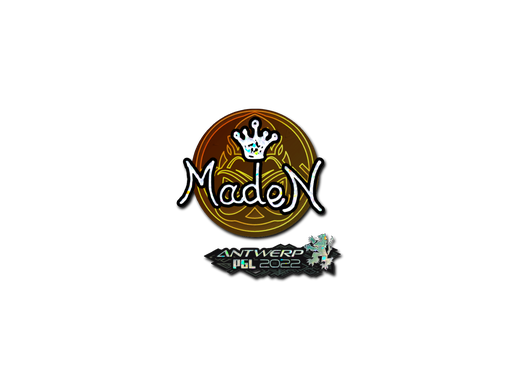 Sticker | maden (Glitter) | Antwerp 2022