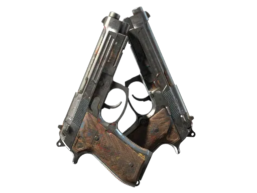 StatTrak™ Dual Berettas | Hideout (Battle-Scarred)