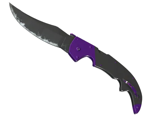 ★ StatTrak™ Falchion Knife | Ultraviolet (Well-Worn)