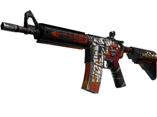 StatTrak™ M4A4 | Hellfire (Well-Worn)