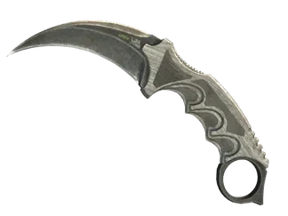 ★ StatTrak™ Karambit | Black Laminate (Battle-Scarred)