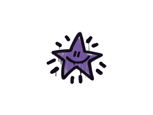 Sealed Graffiti | Shining Star (Monster Purple)