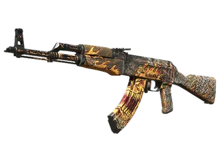 StatTrak™ AK-47 | Searing Rage (Well-Worn)