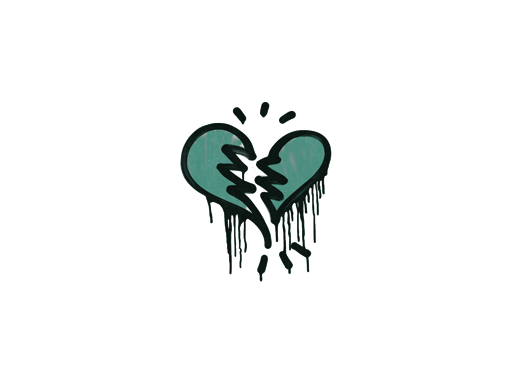 Sealed Graffiti | Broken Heart (Frog Green)