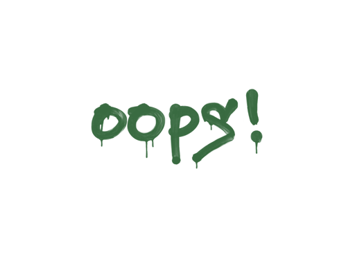 Sealed Graffiti | Oops (Jungle Green)