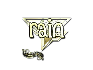 Sticker | rain (Gold)