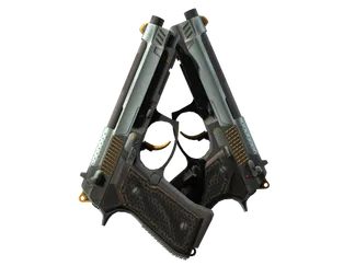 StatTrak™ Dual Berettas | Ventilators (Minimal Wear)